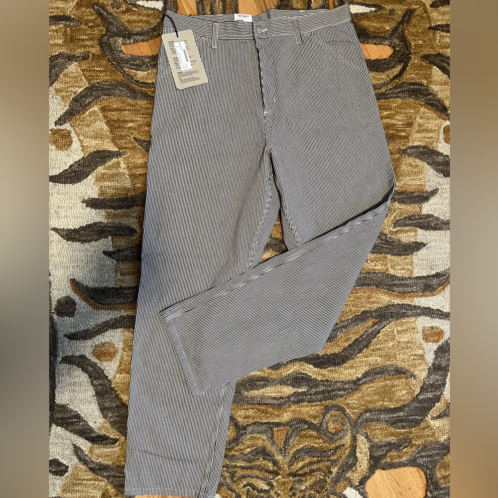 NWT CARHARTT WIP PINSTRIPE PANTS 36/34